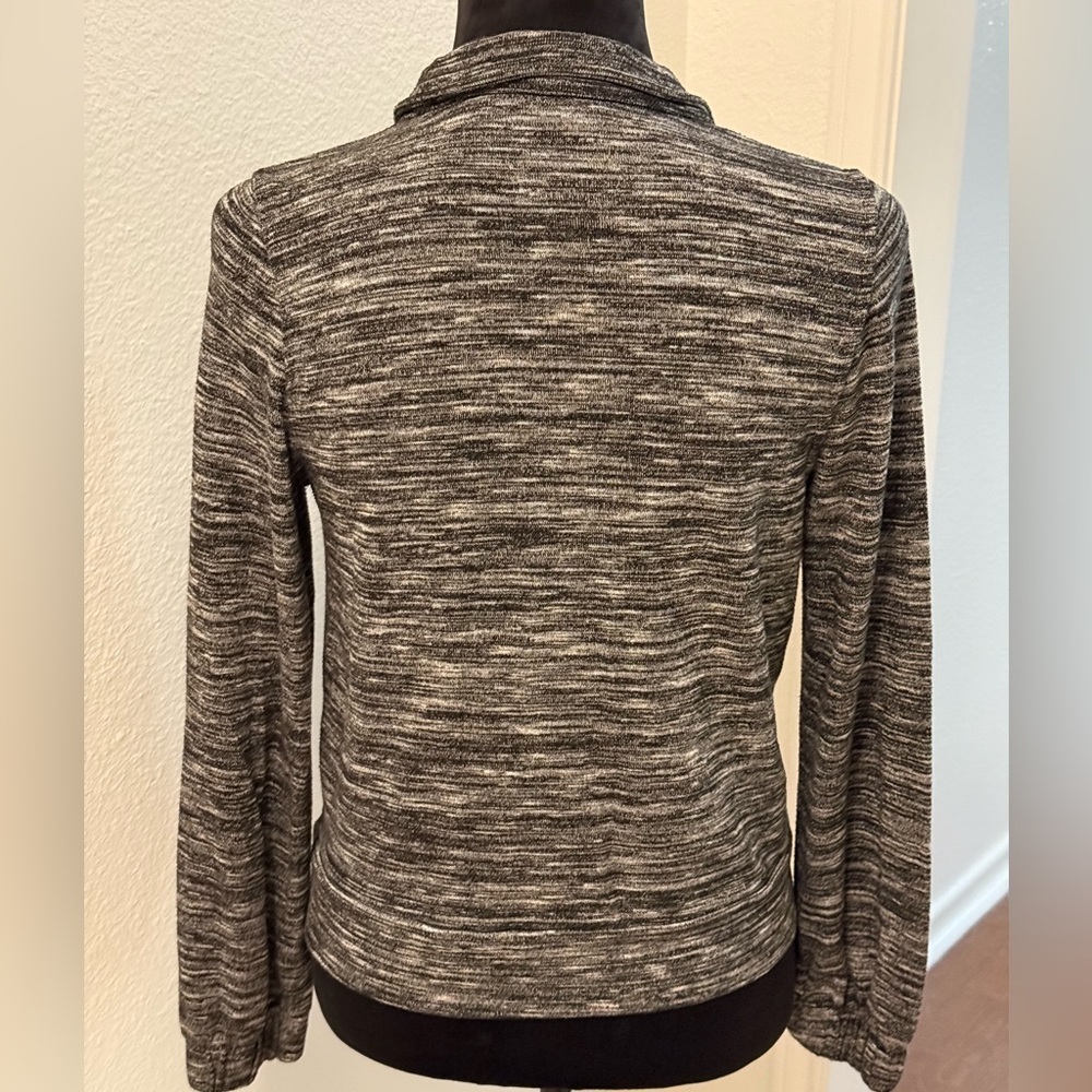 Juicy Couture Black & Grey Marbled Mock Turtleneck Jacket - Picture 3 of 6